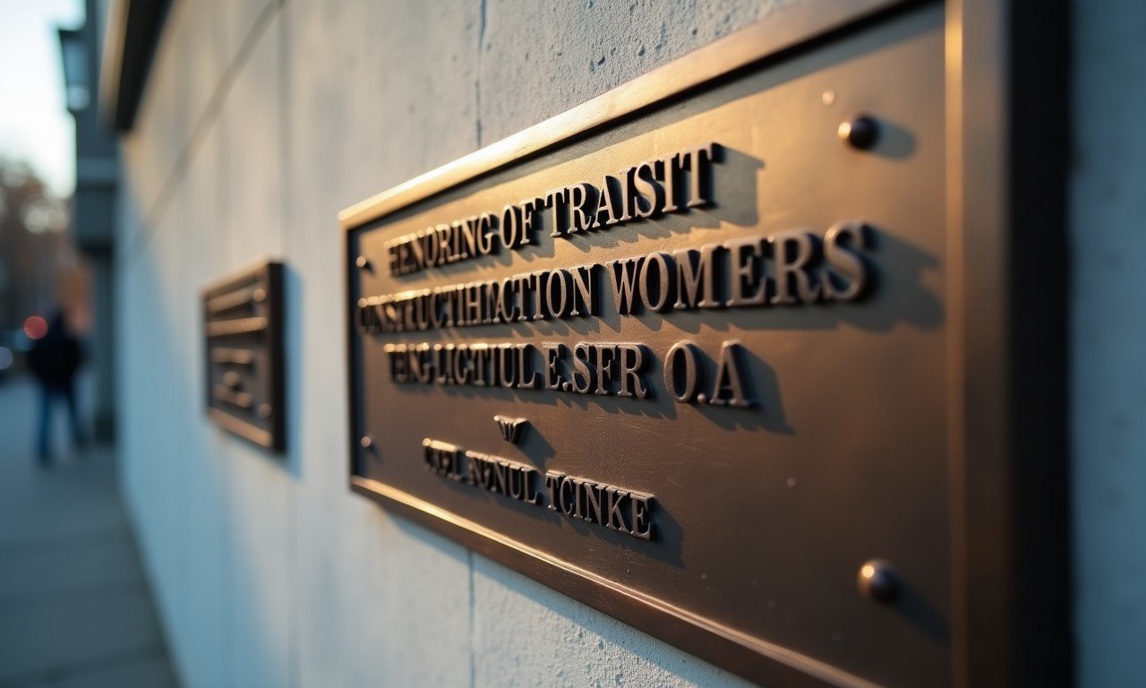 Commemorative Plaques: Honoring the Workers of Finch